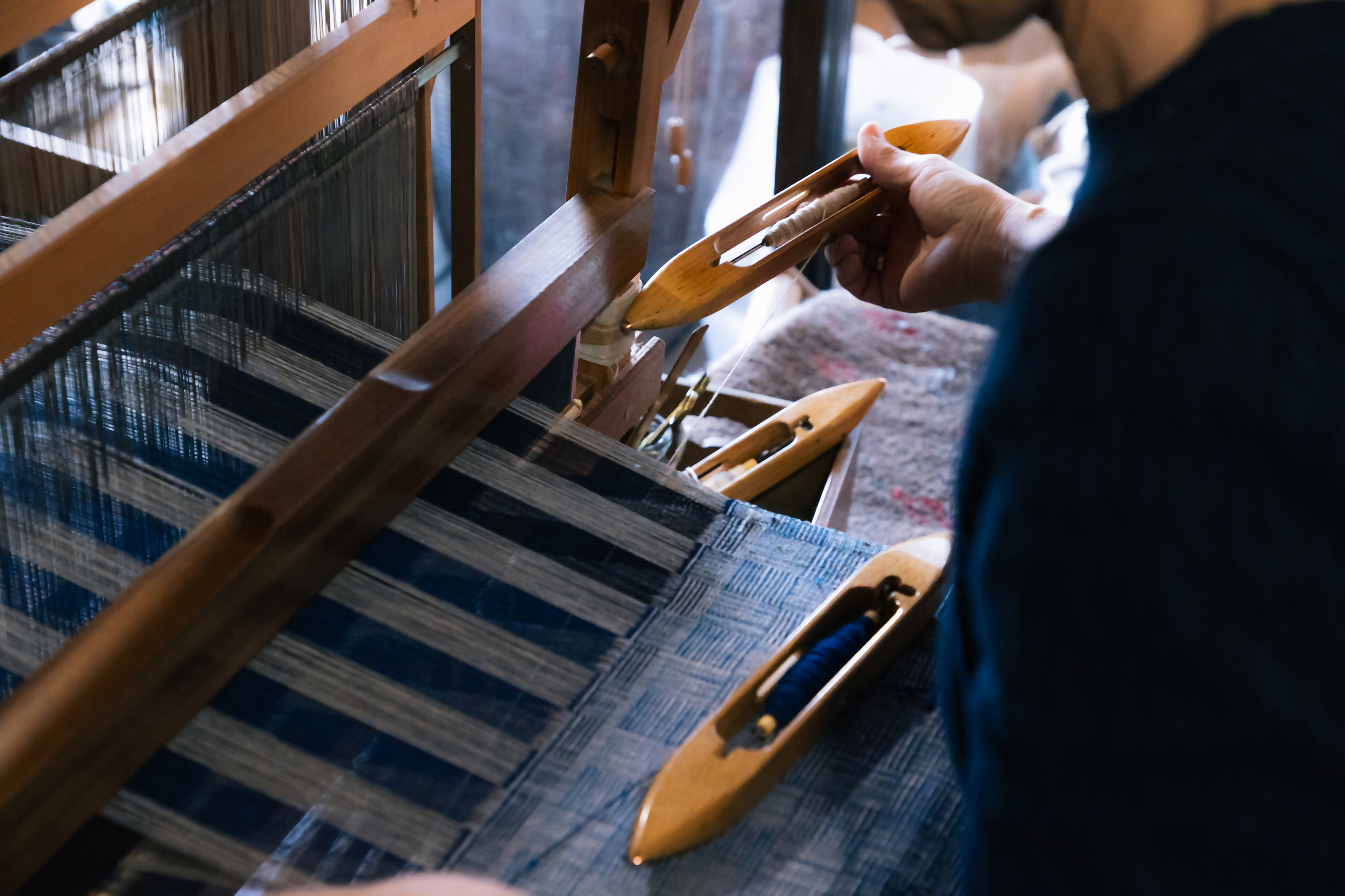 丹波布（兵庫、製作風景） Photo: Yuki Ogawa